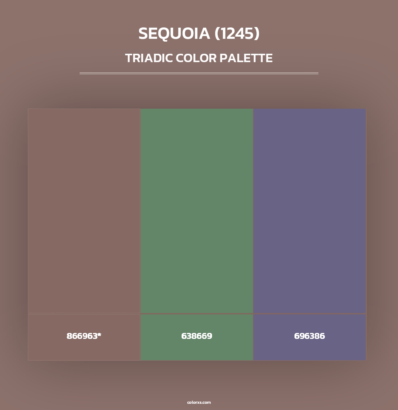 Sequoia (1245) - Triadic Color Palette
