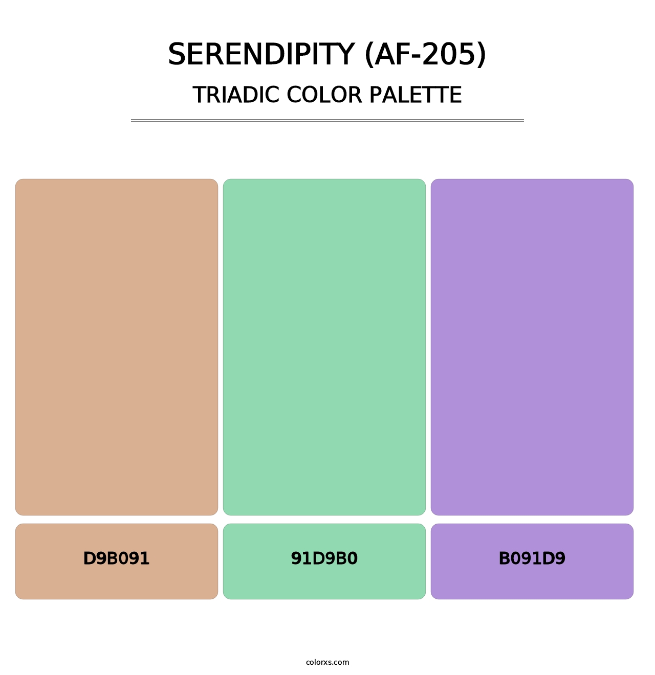 Serendipity (AF-205) - Triadic Color Palette