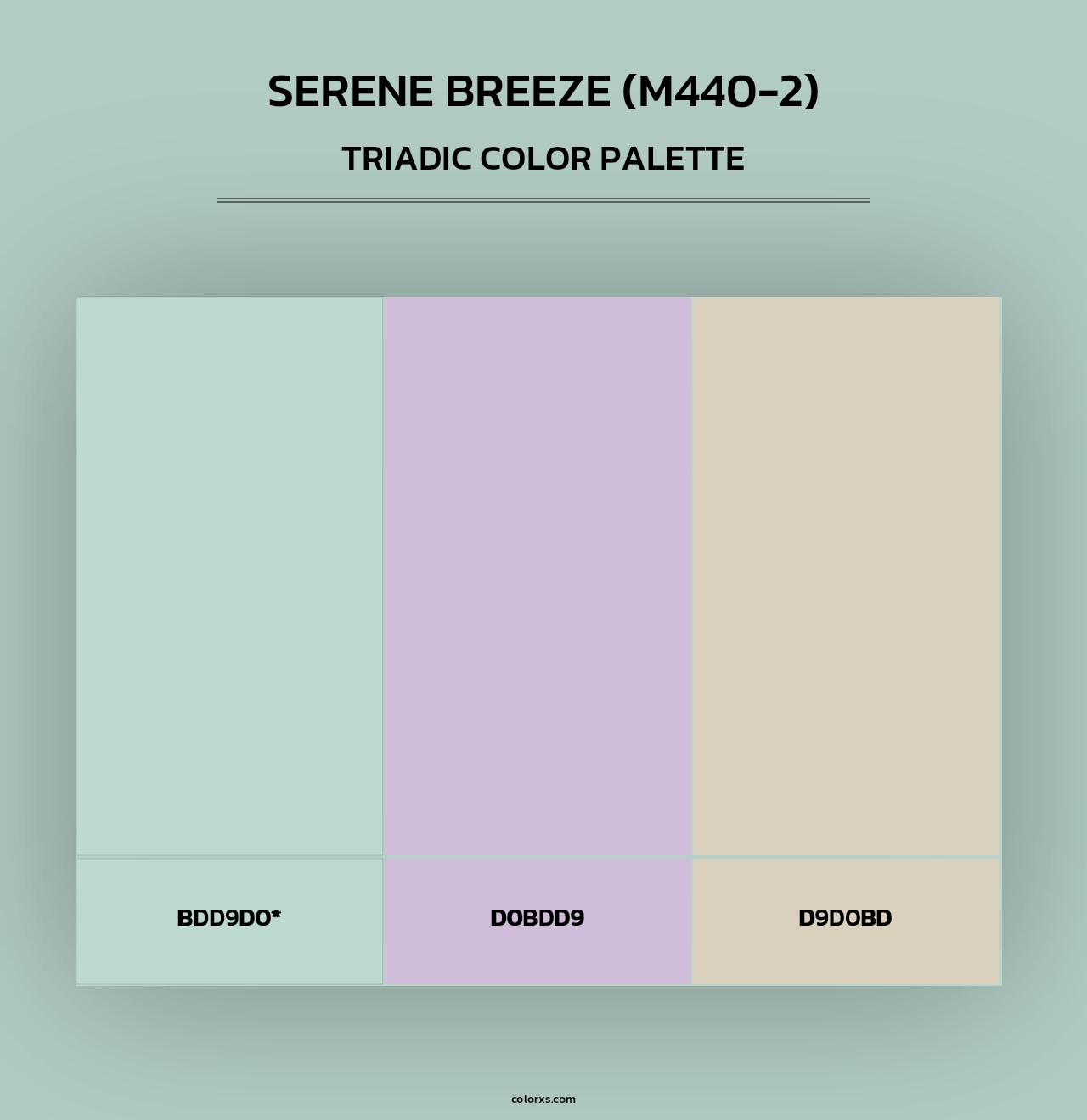 Serene Breeze (M440-2) - Triadic Color Palette