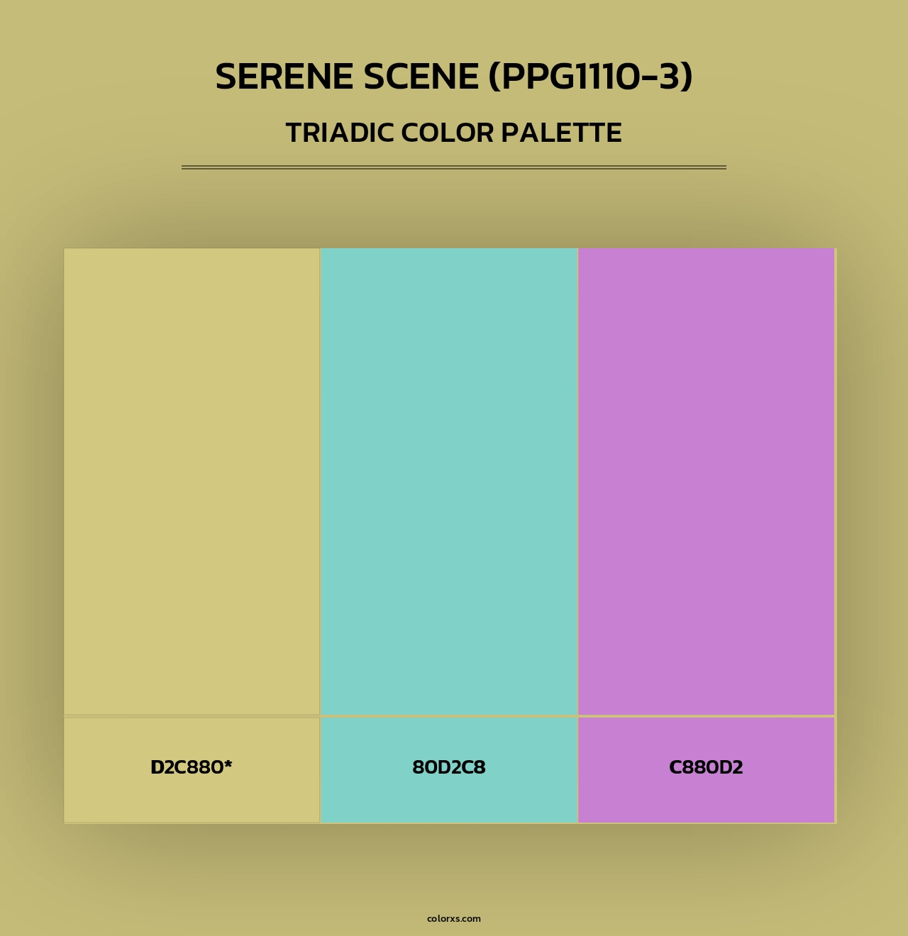 Serene Scene (PPG1110-3) - Triadic Color Palette