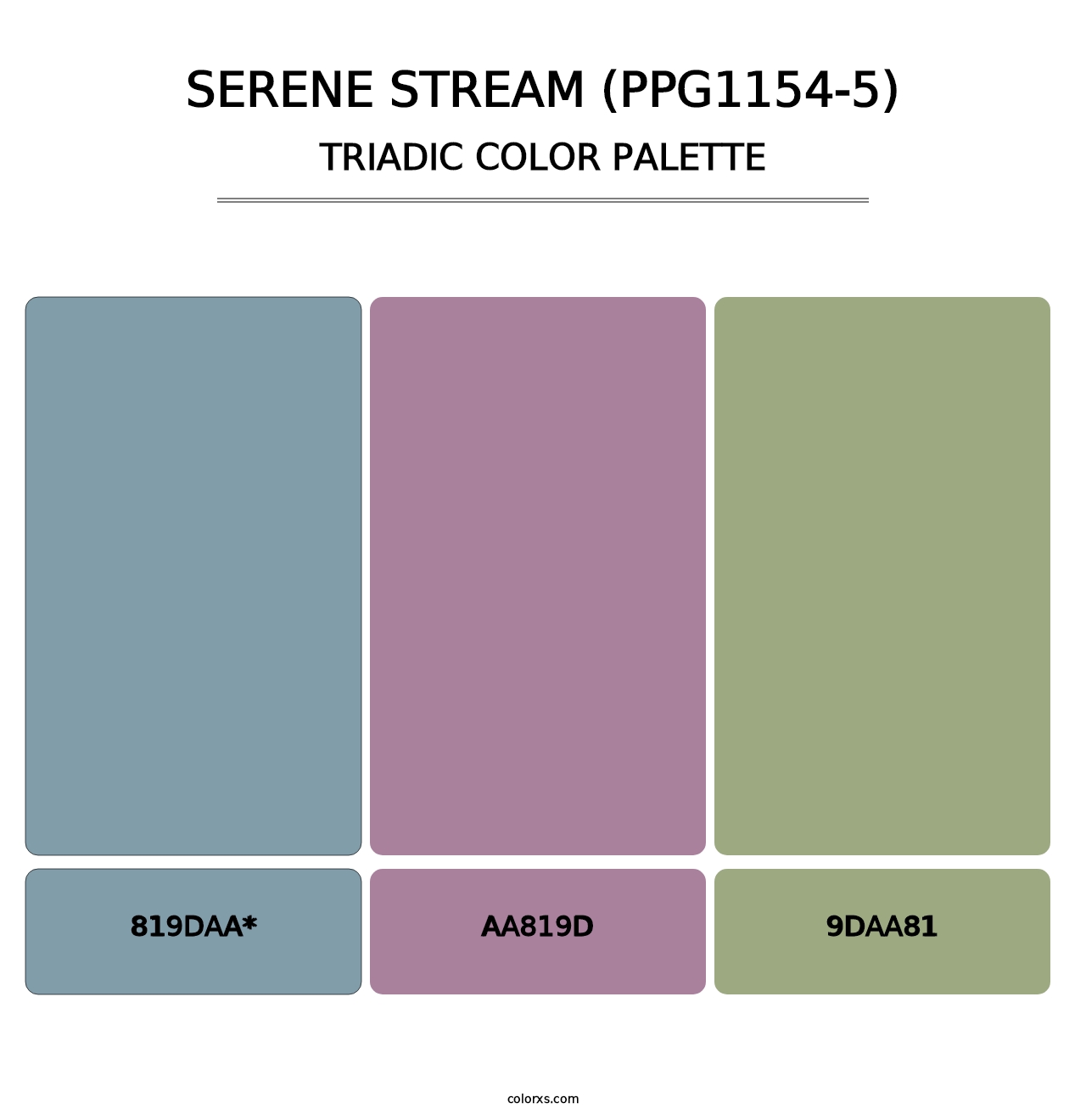 Serene Stream (PPG1154-5) - Triadic Color Palette