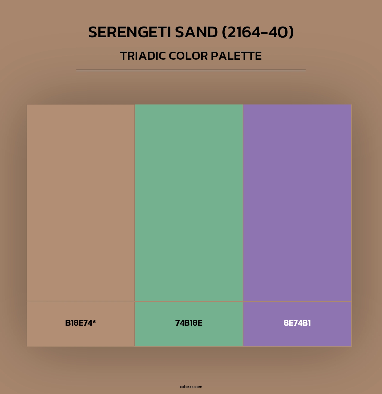 Serengeti Sand (2164-40) - Triadic Color Palette
