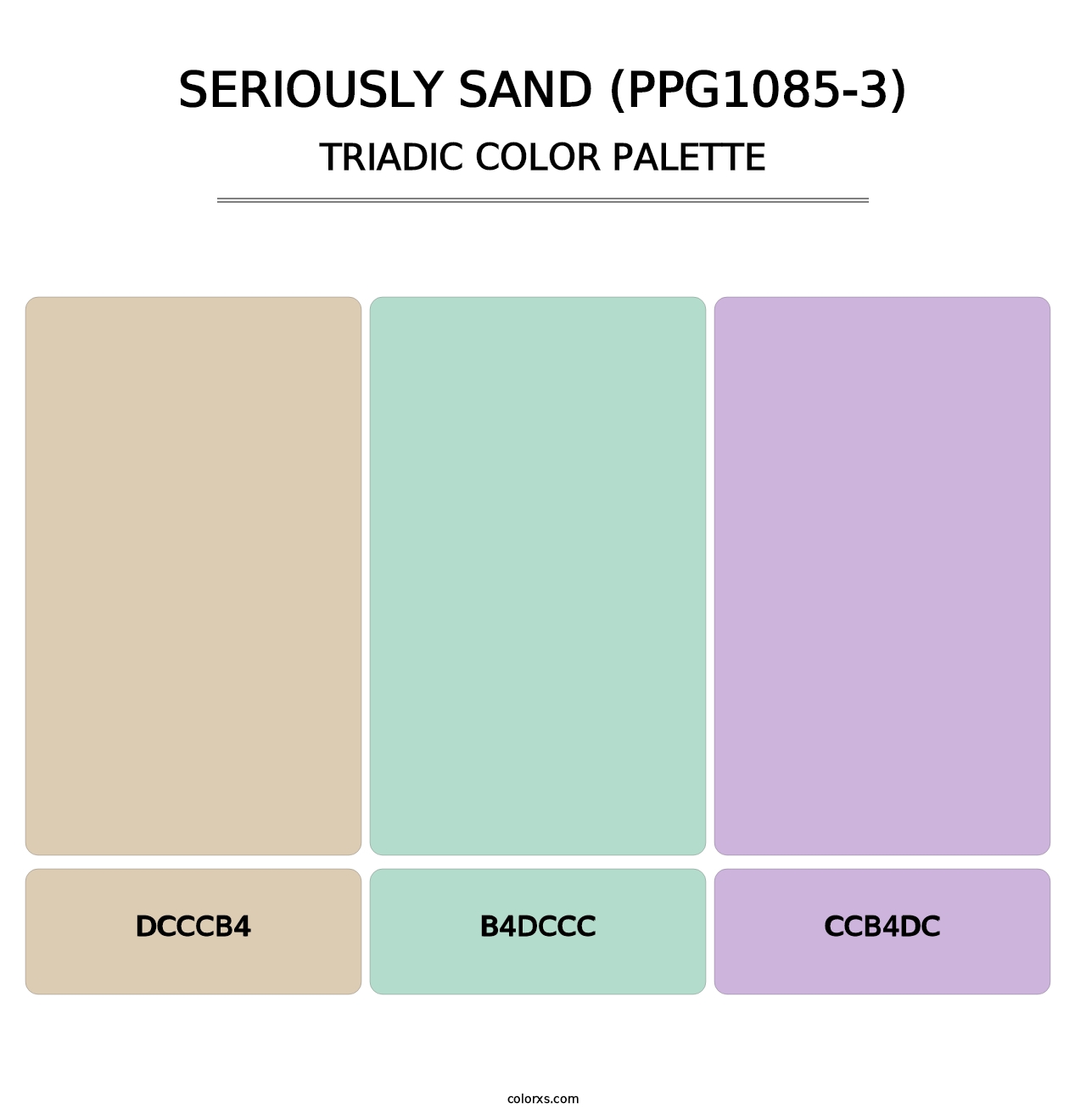Seriously Sand (PPG1085-3) - Triadic Color Palette