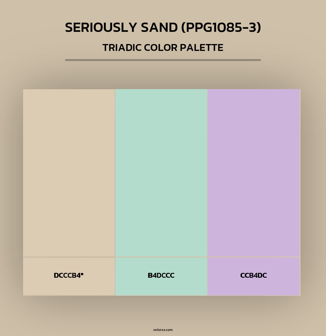 Seriously Sand (PPG1085-3) - Triadic Color Palette
