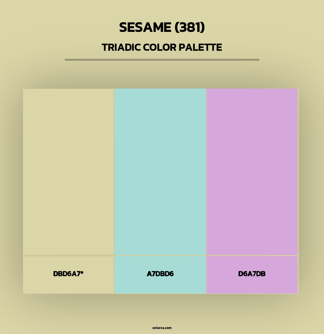 Sesame (381) - Triadic Color Palette