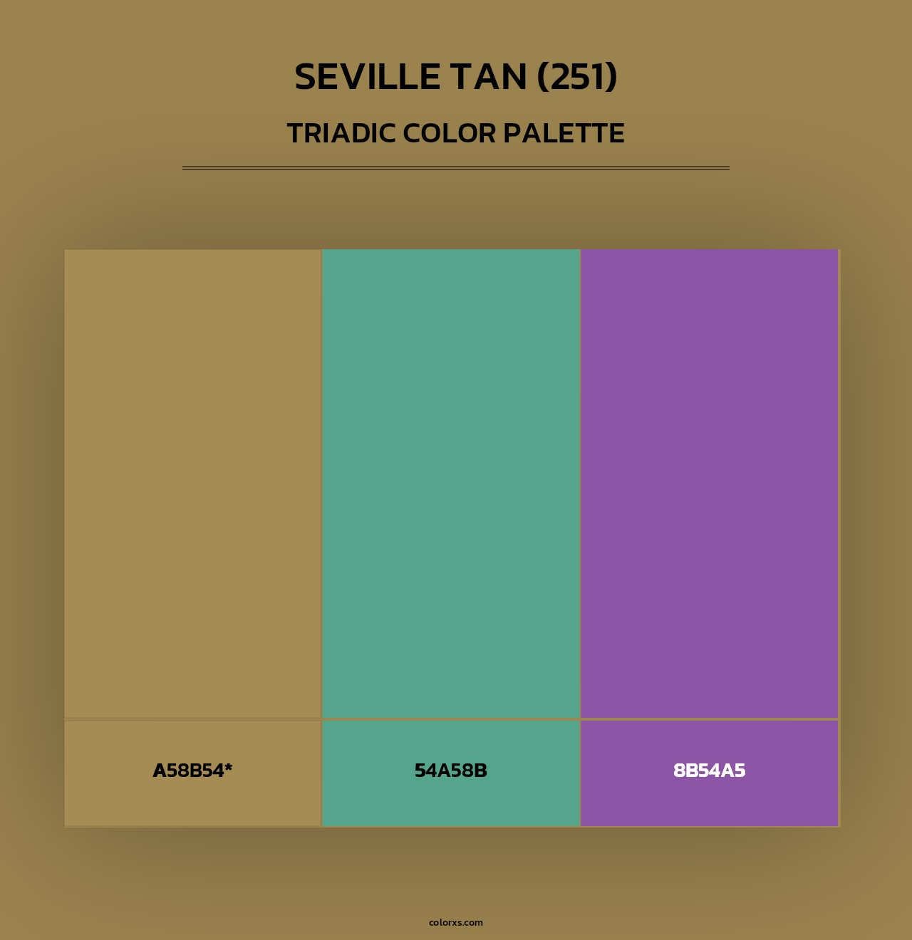 Seville Tan (251) - Triadic Color Palette