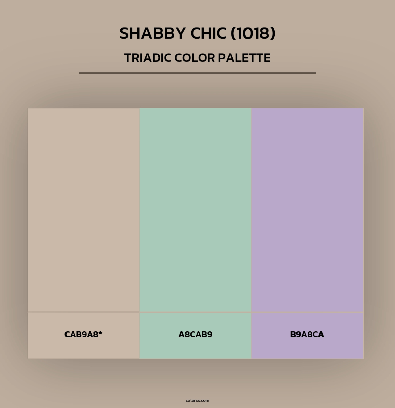 Shabby Chic (1018) - Triadic Color Palette