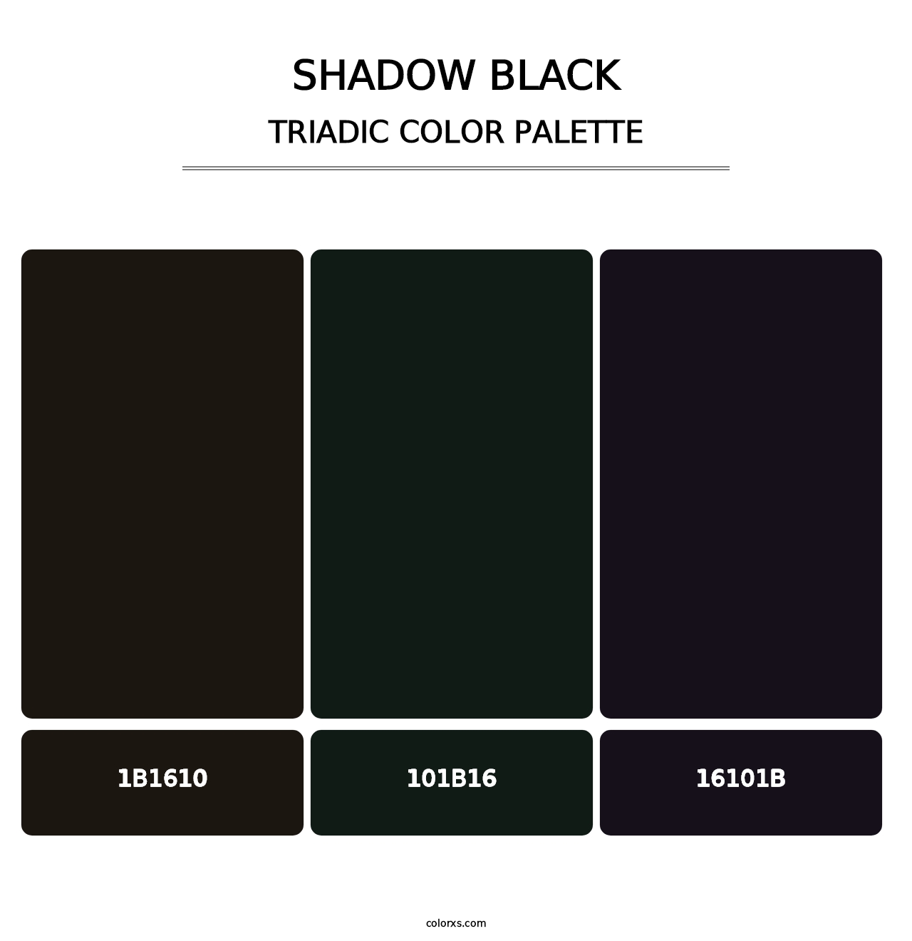 Shadow Black - Triadic Color Palette