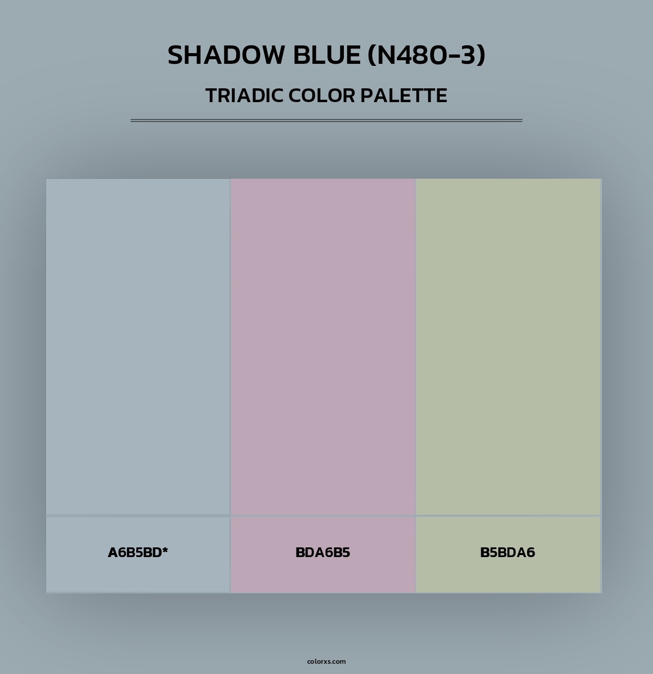 Shadow Blue (N480-3) - Triadic Color Palette