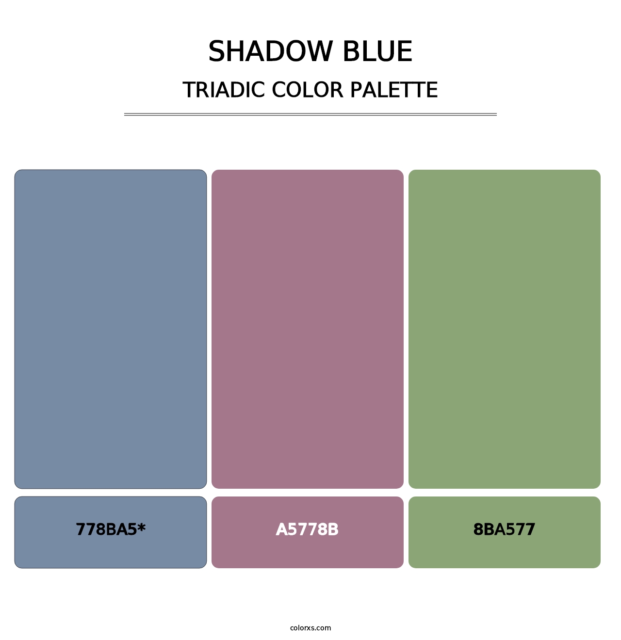 Shadow Blue - Triadic Color Palette