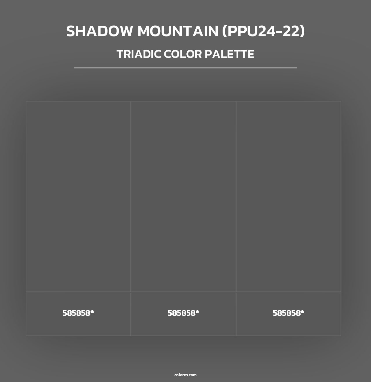 Shadow Mountain (PPU24-22) - Triadic Color Palette