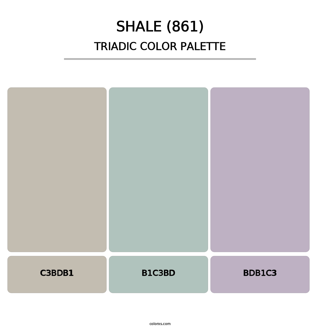Shale (861) - Triadic Color Palette