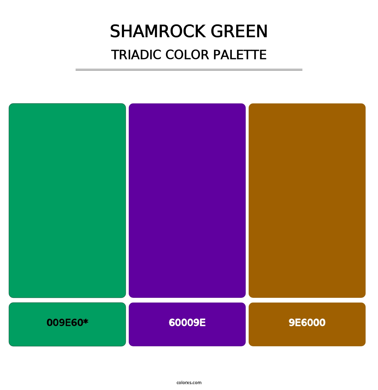 Shamrock Green - Triadic Color Palette