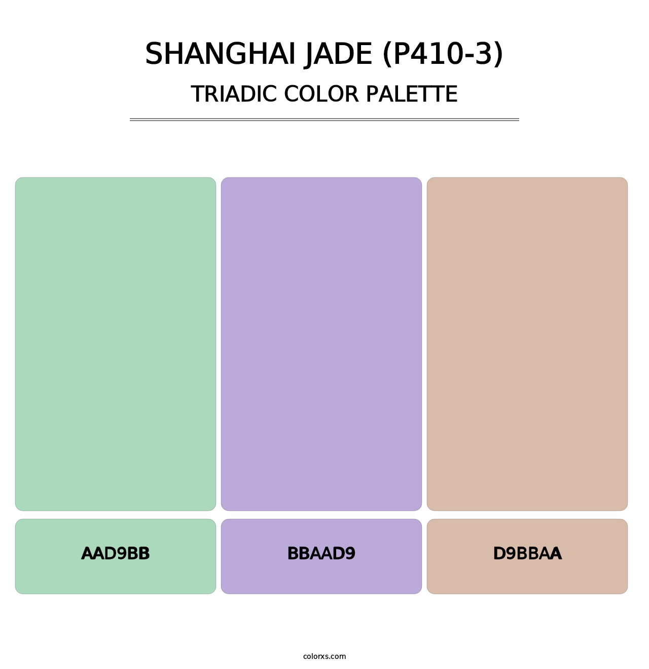 Shanghai Jade (P410-3) - Triadic Color Palette