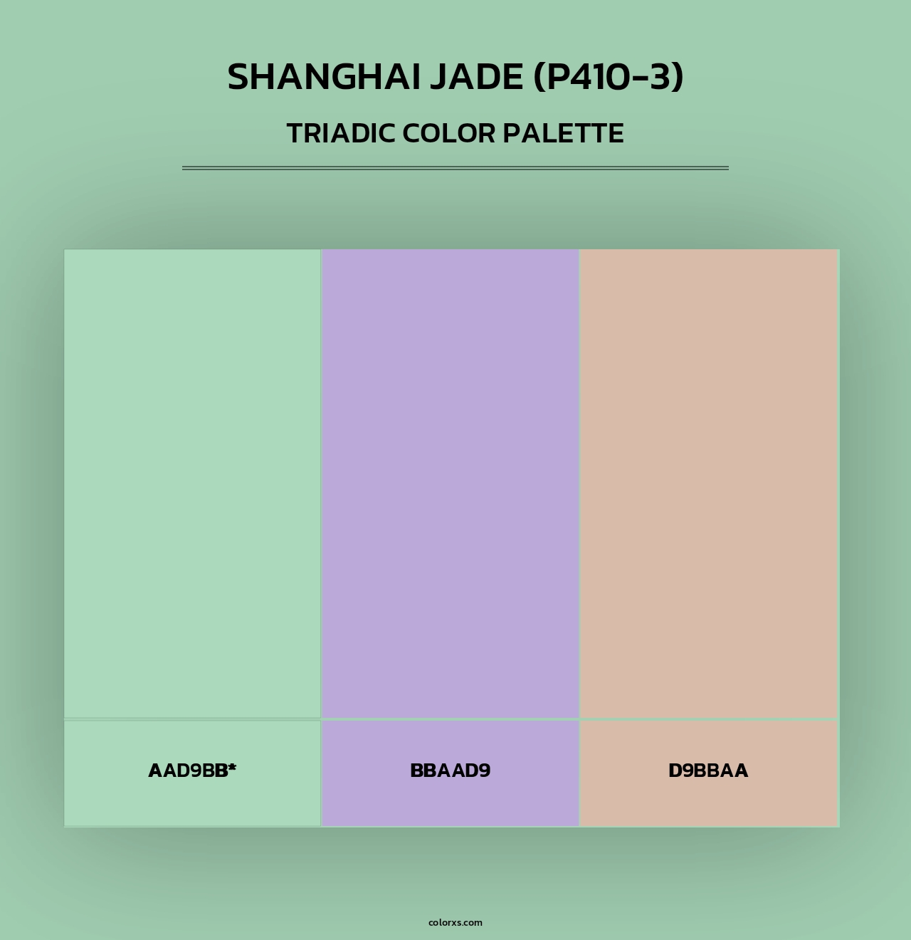 Shanghai Jade (P410-3) - Triadic Color Palette