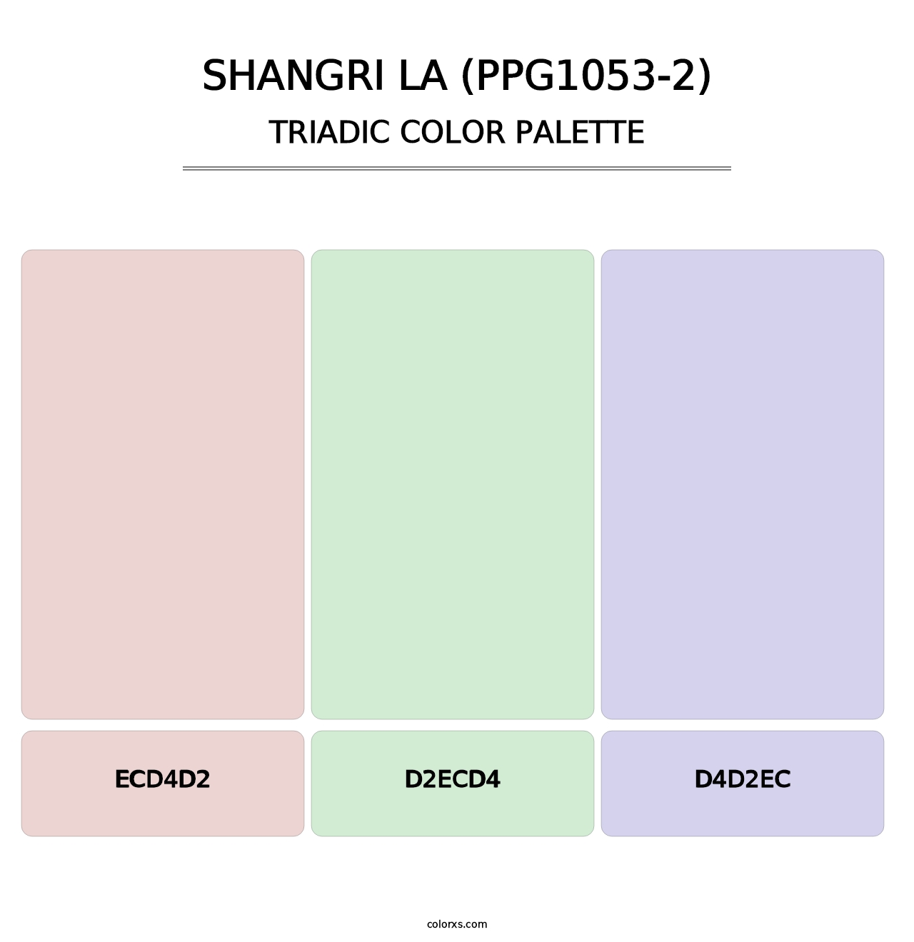 Shangri La (PPG1053-2) - Triadic Color Palette