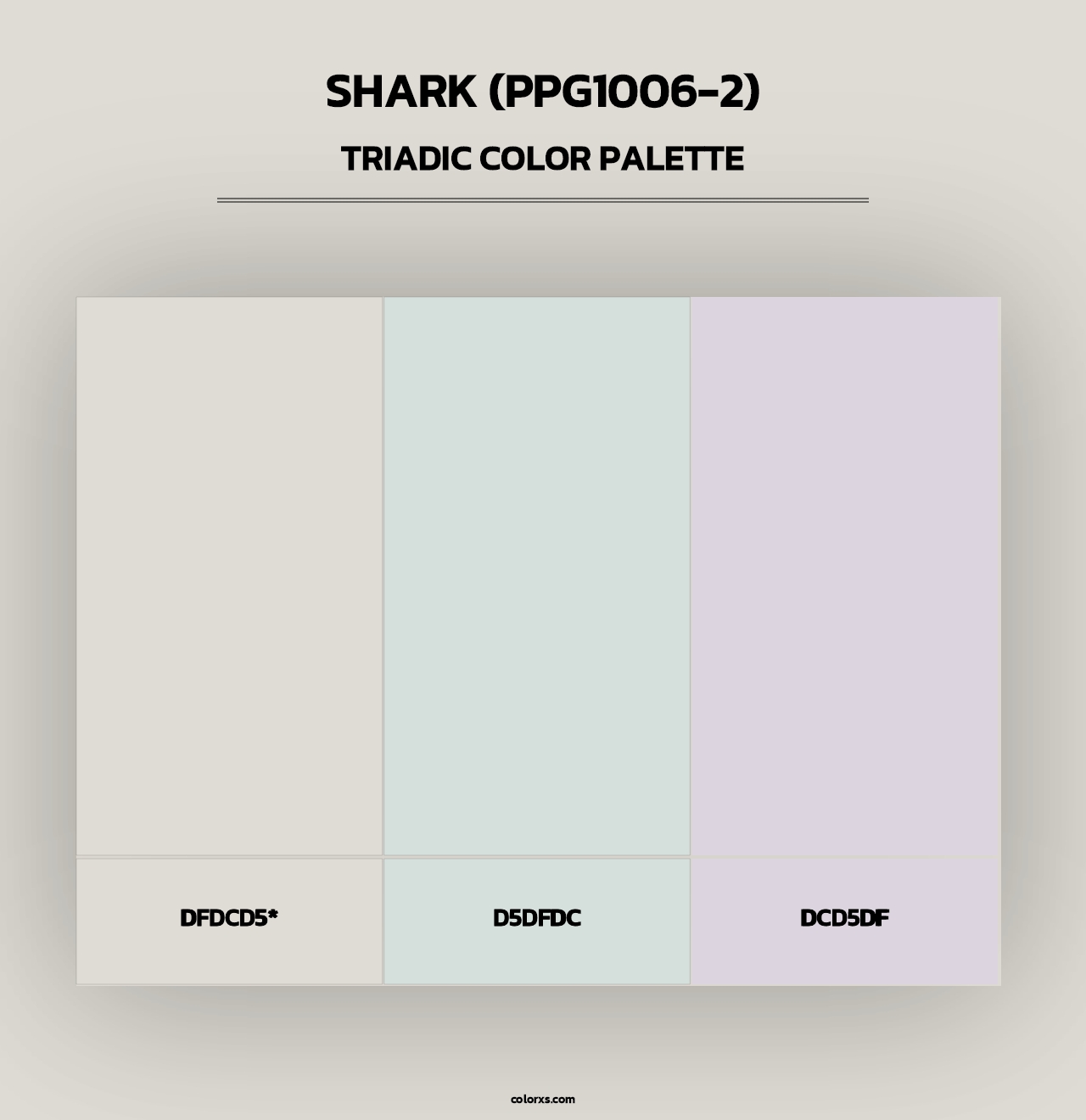 Shark (PPG1006-2) - Triadic Color Palette