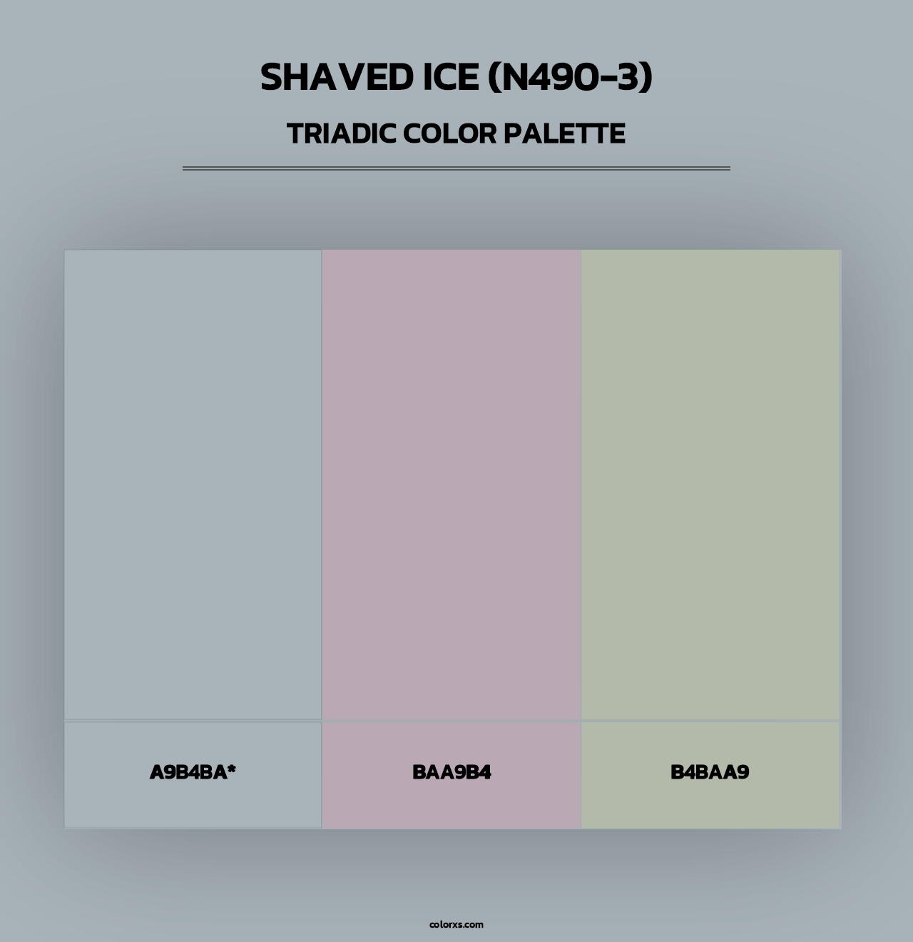 Shaved Ice (N490-3) - Triadic Color Palette