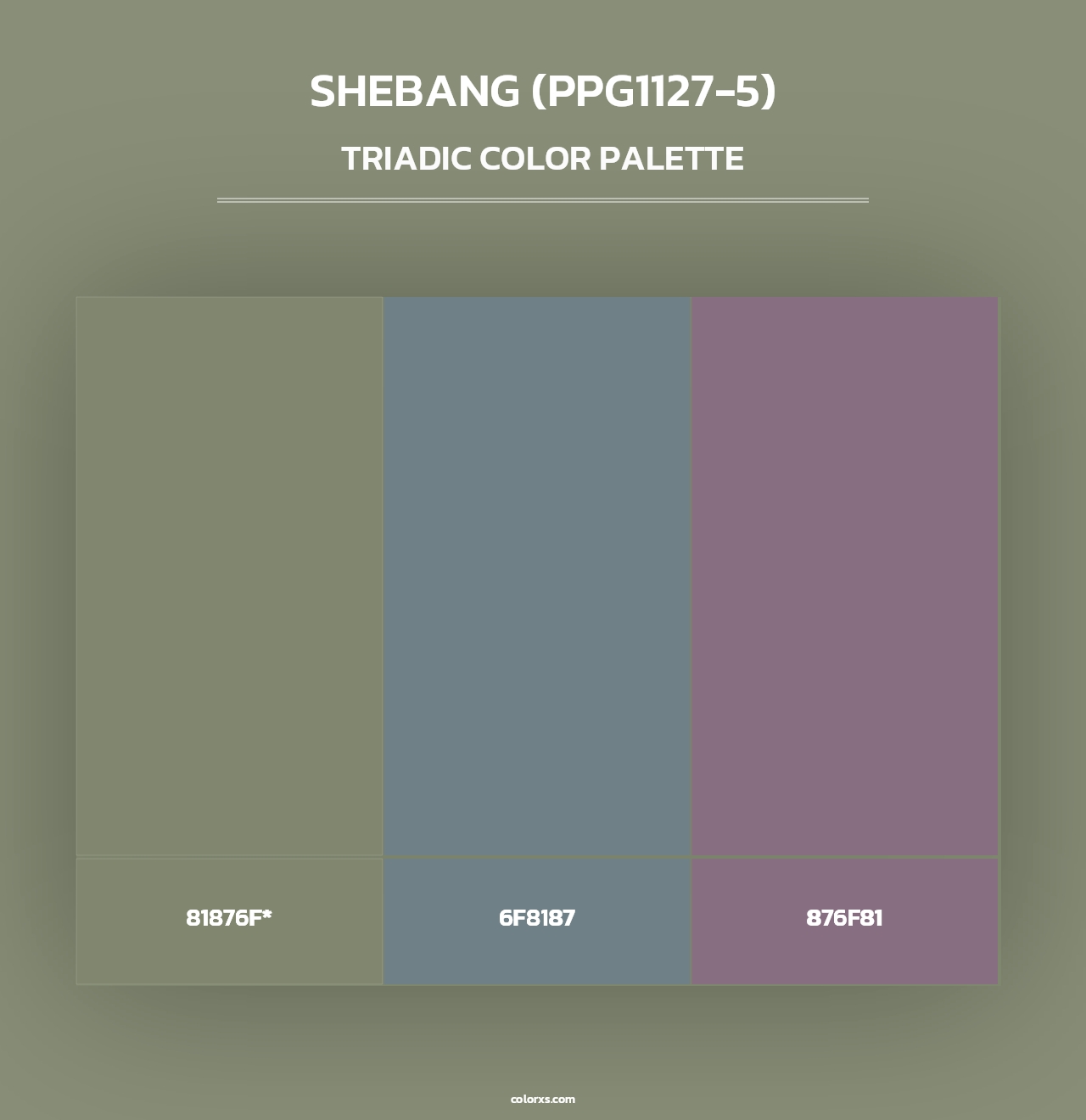 Shebang (PPG1127-5) - Triadic Color Palette