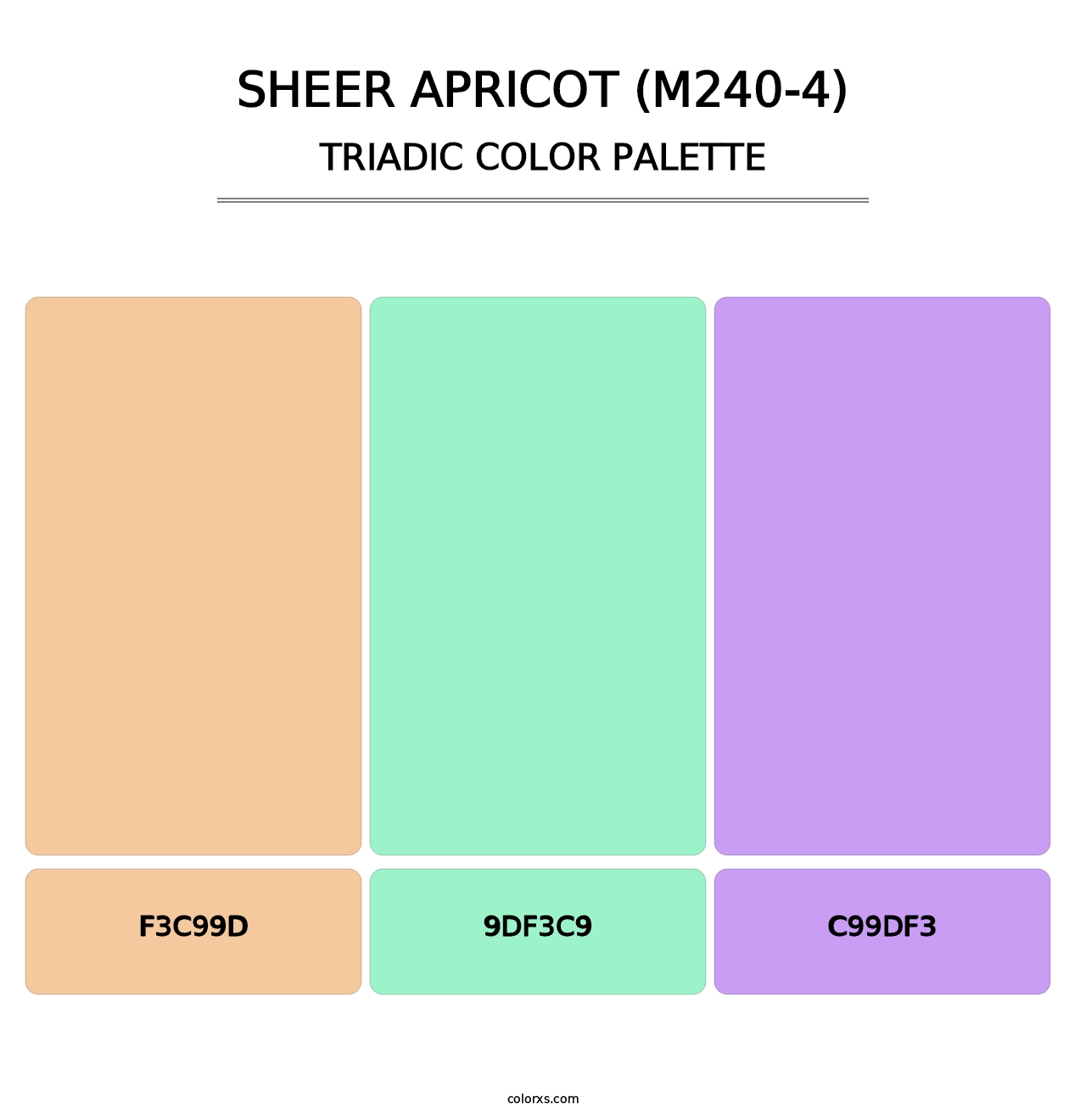 Sheer Apricot (M240-4) - Triadic Color Palette
