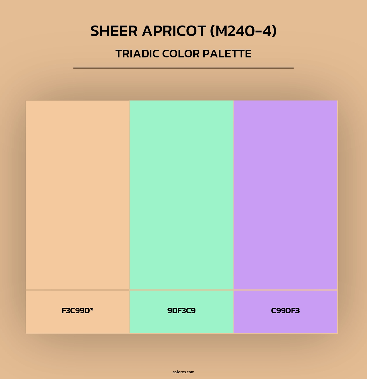 Sheer Apricot (M240-4) - Triadic Color Palette