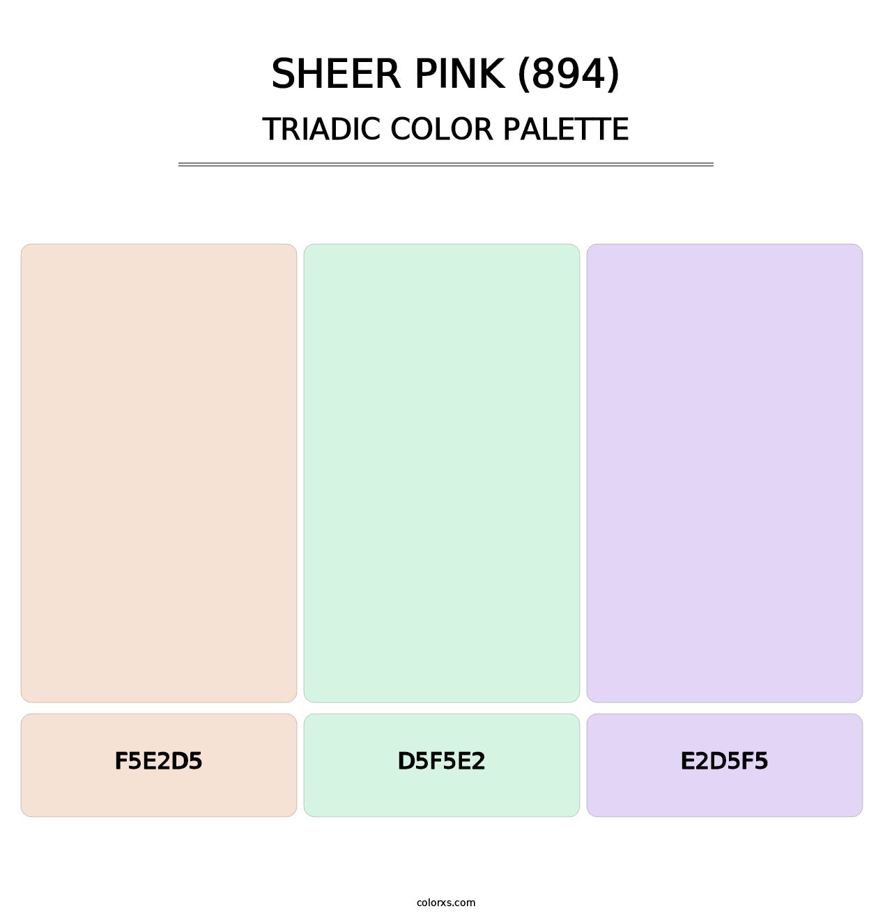 Sheer Pink (894) - Triadic Color Palette