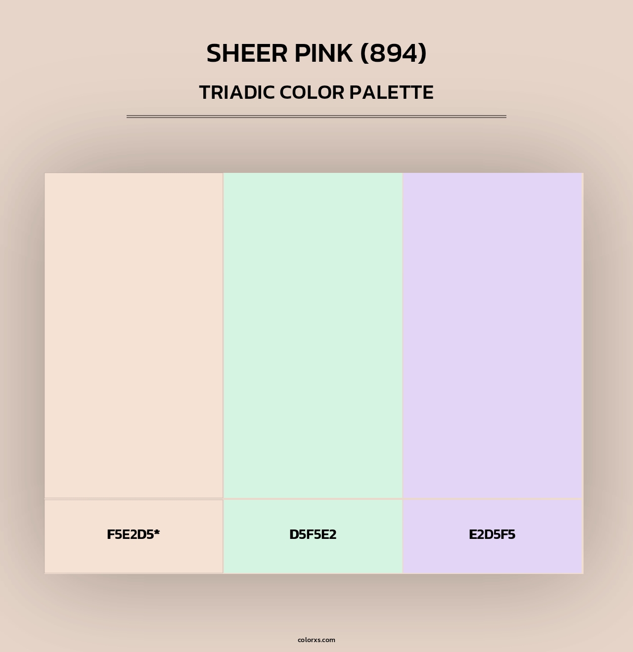 Sheer Pink (894) - Triadic Color Palette