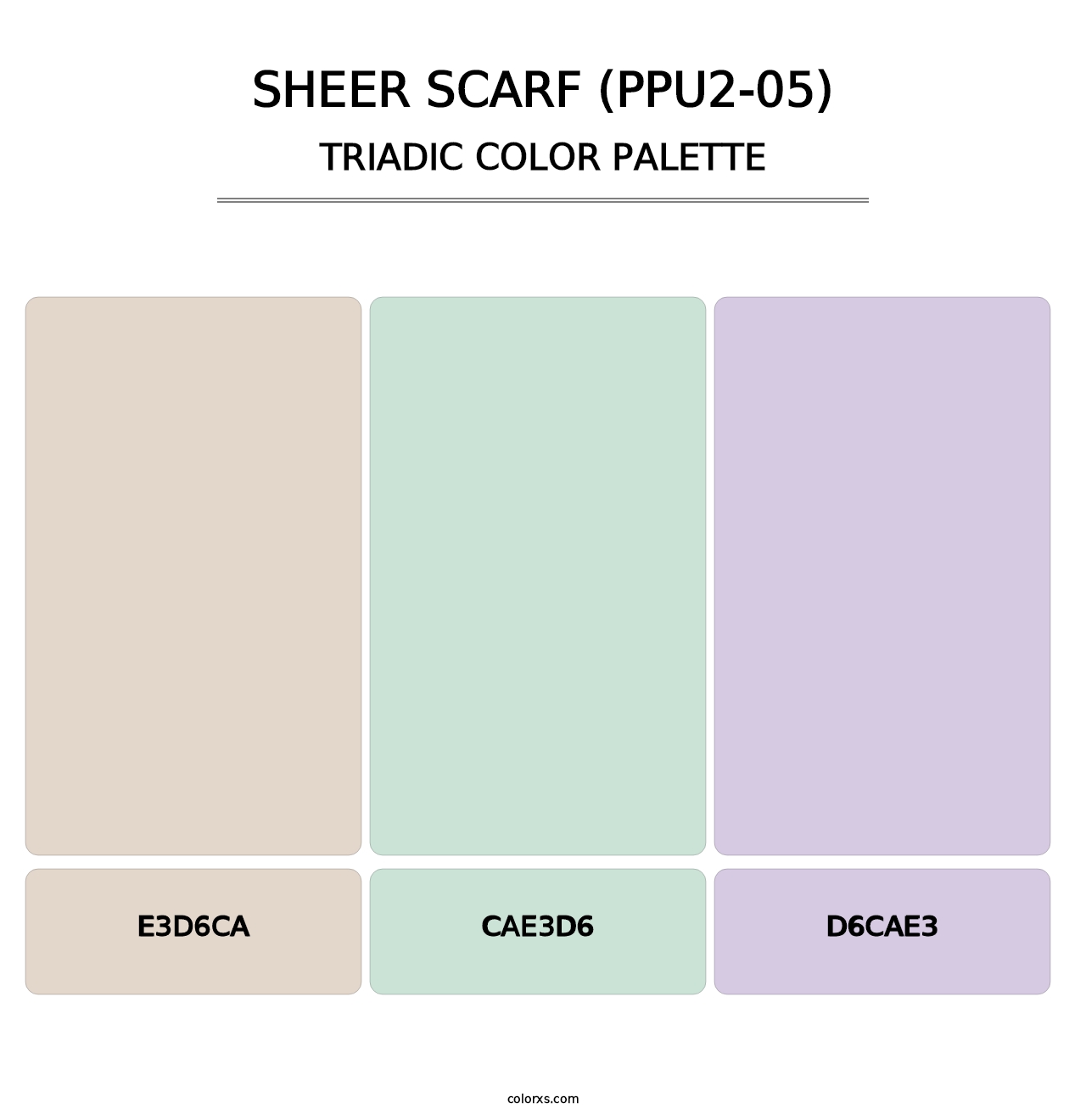 Sheer Scarf (PPU2-05) - Triadic Color Palette