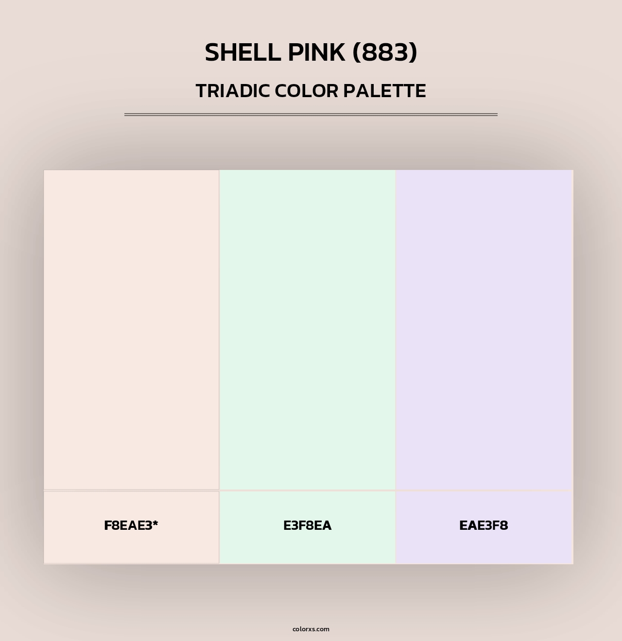 Shell Pink (883) - Triadic Color Palette