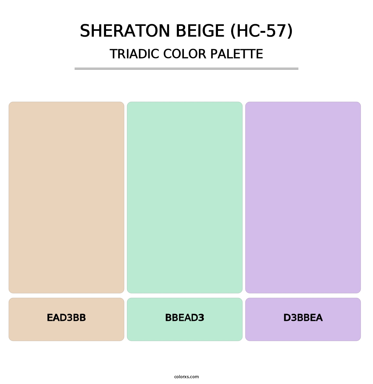 Sheraton Beige (HC-57) - Triadic Color Palette