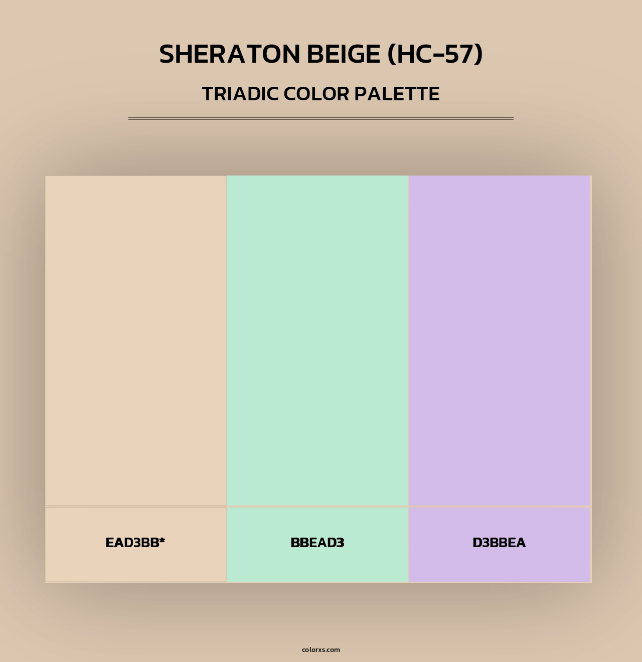 Sheraton Beige (HC-57) - Triadic Color Palette