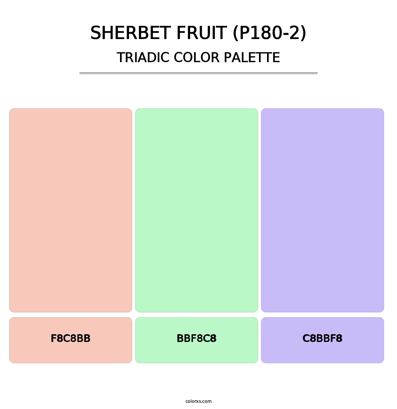 Sherbet Fruit (P180-2) - Triadic Color Palette