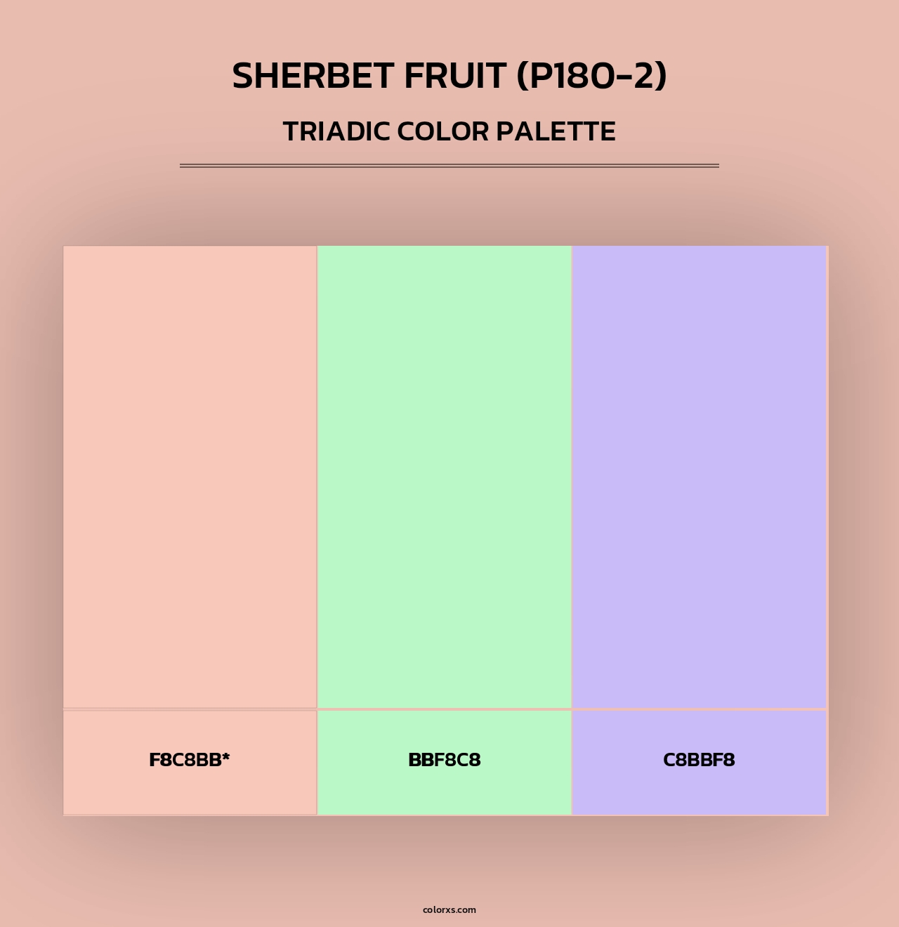 Sherbet Fruit (P180-2) - Triadic Color Palette