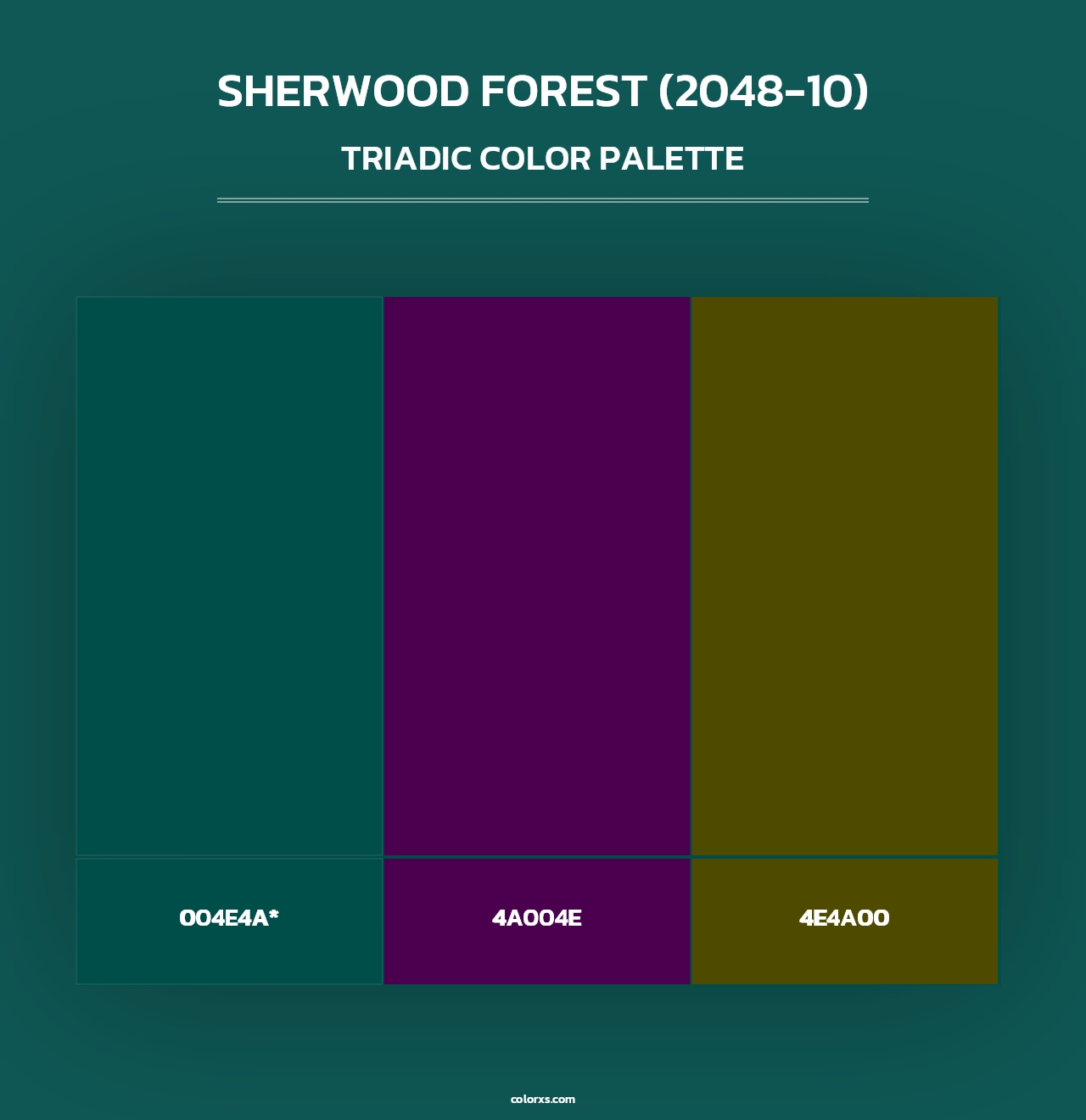 Sherwood Forest (2048-10) - Triadic Color Palette
