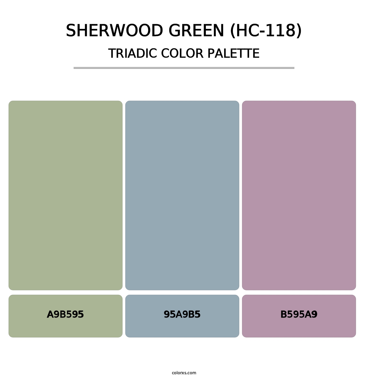 Sherwood Green (HC-118) - Triadic Color Palette