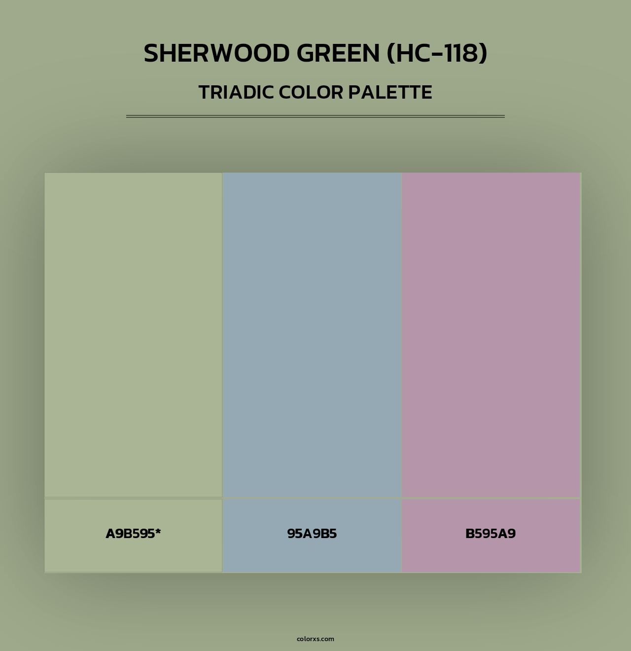 Sherwood Green (HC-118) - Triadic Color Palette