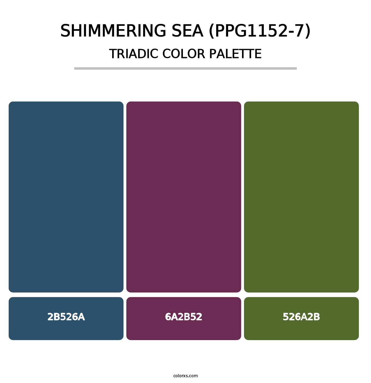 Shimmering Sea (PPG1152-7) - Triadic Color Palette
