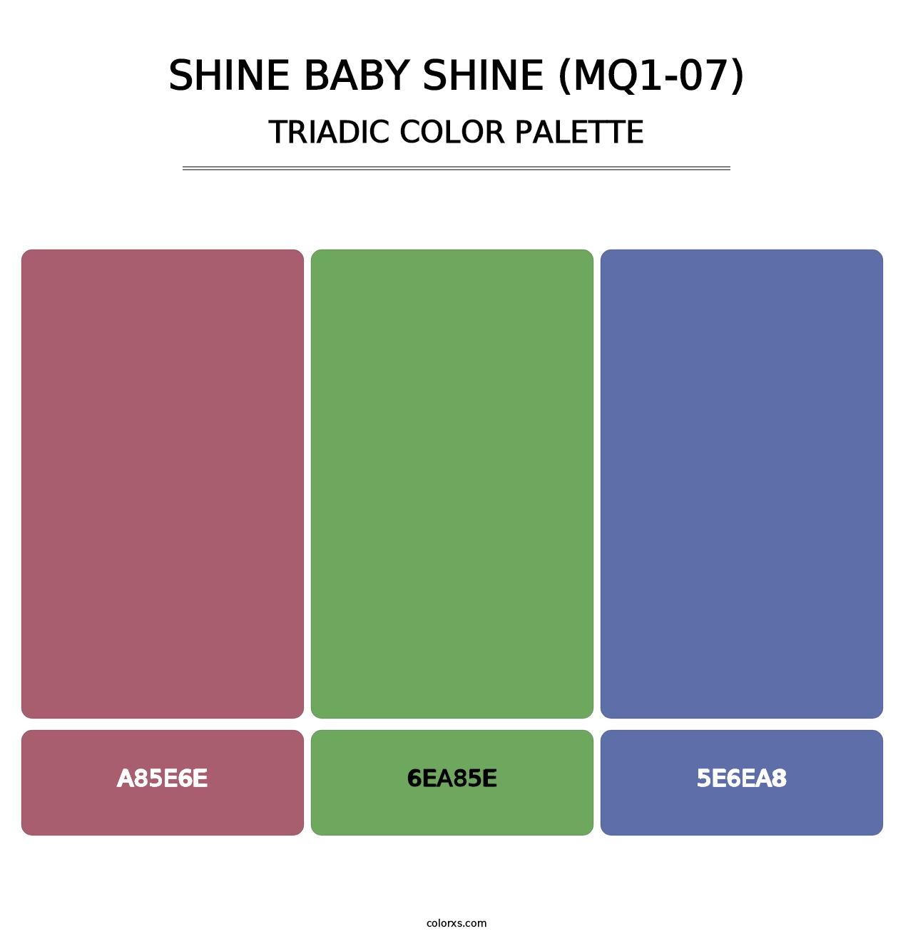 Shine Baby Shine (MQ1-07) - Triadic Color Palette