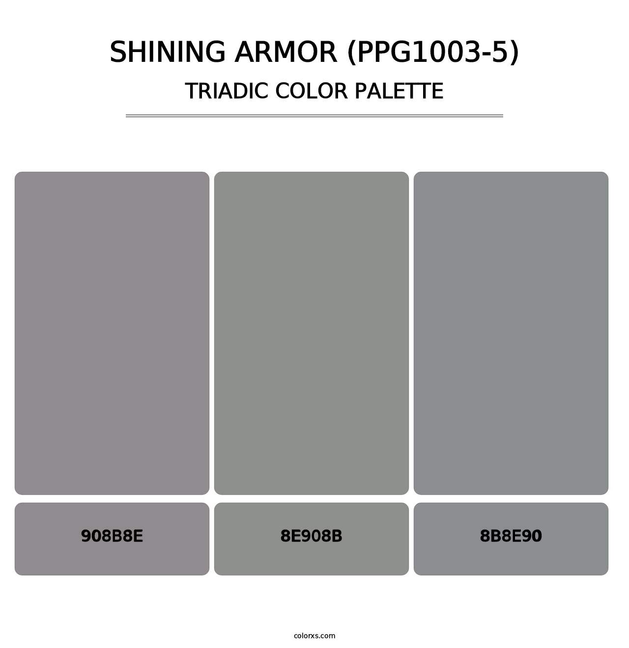Shining Armor (PPG1003-5) - Triadic Color Palette