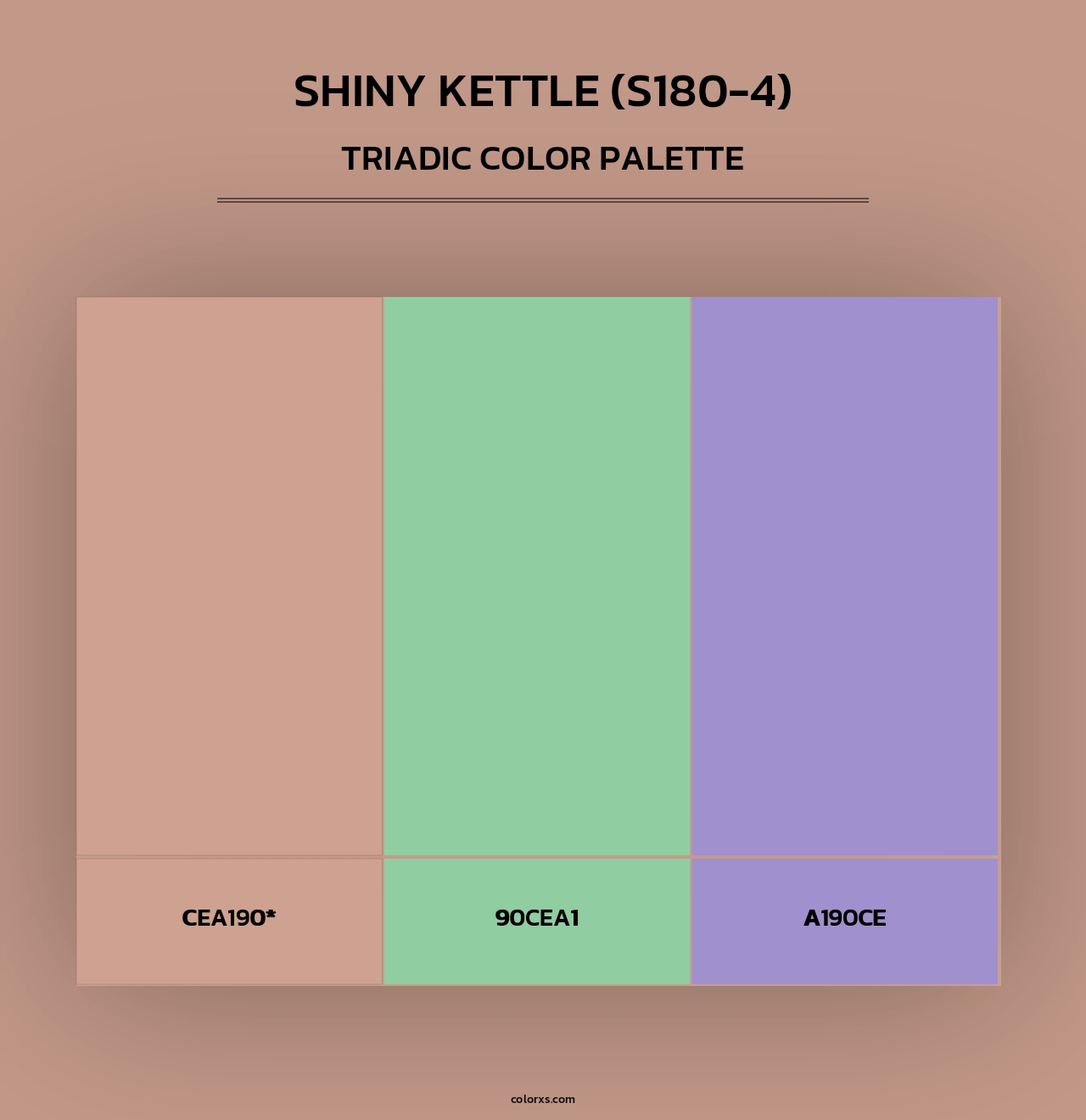 Shiny Kettle (S180-4) - Triadic Color Palette