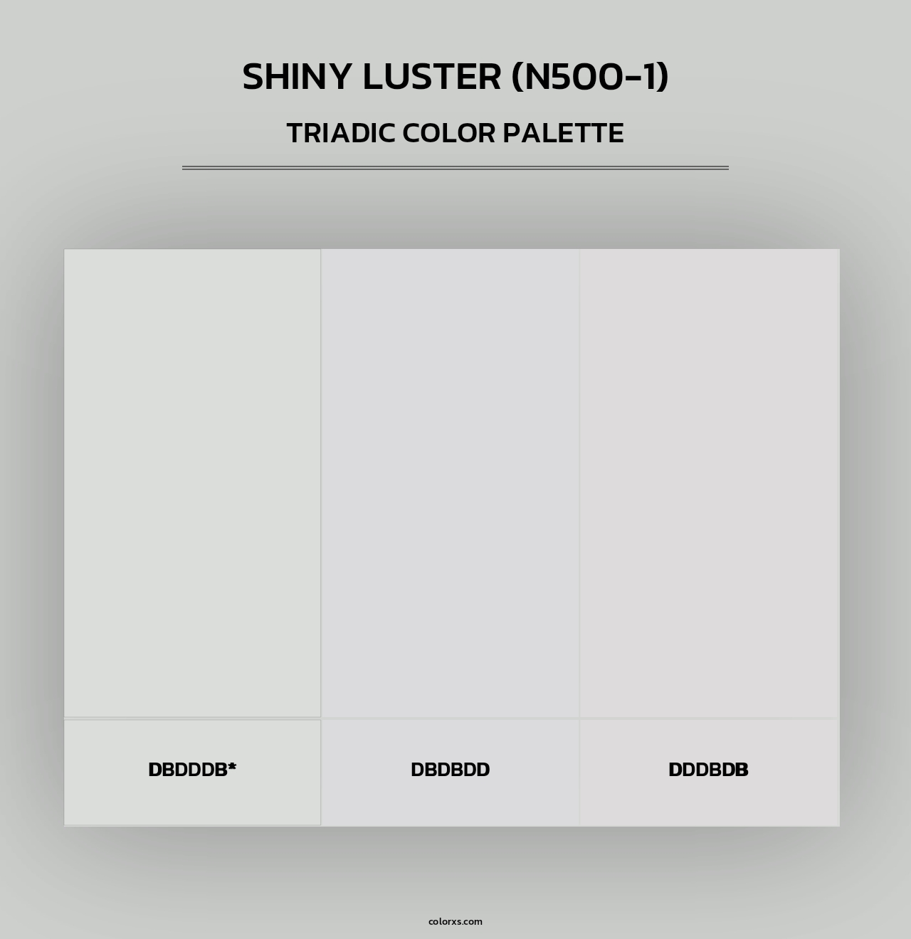 Shiny Luster (N500-1) - Triadic Color Palette