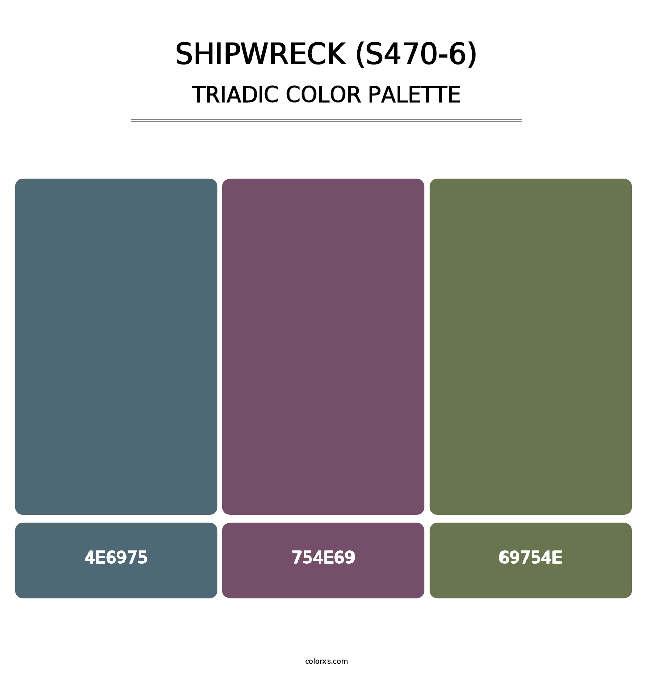 Shipwreck (S470-6) - Triadic Color Palette