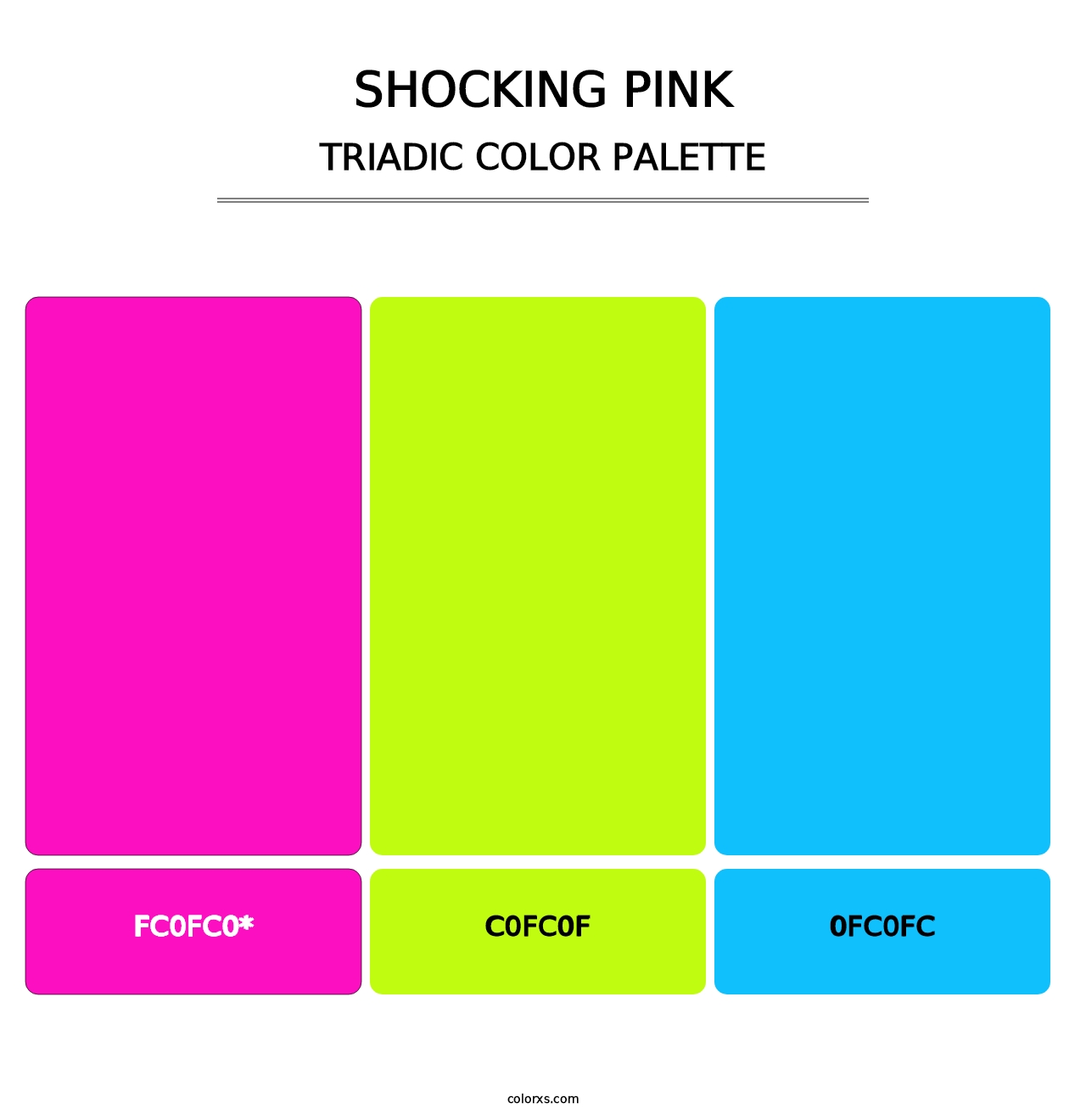 Shocking Pink - Triadic Color Palette