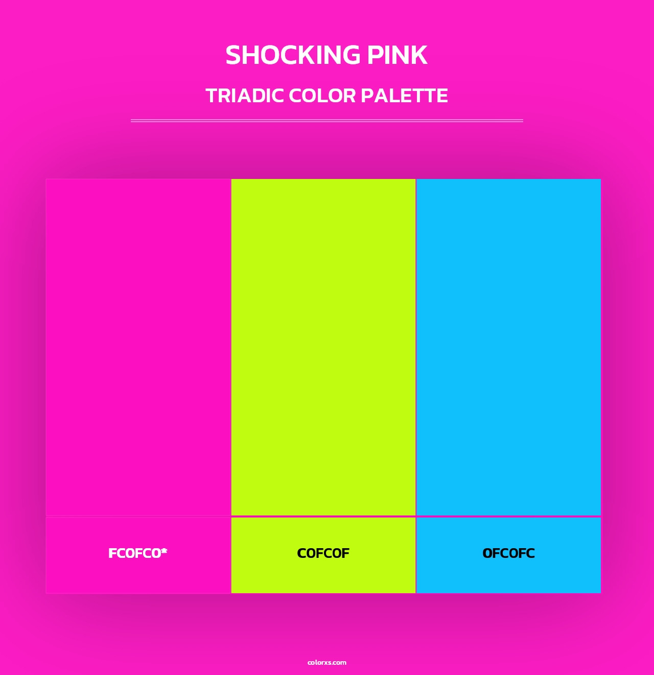 Shocking Pink - Triadic Color Palette