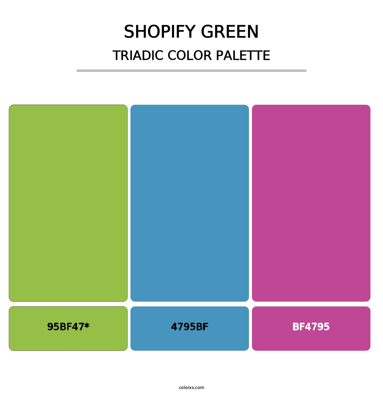 Shopify Green - Triadic Color Palette