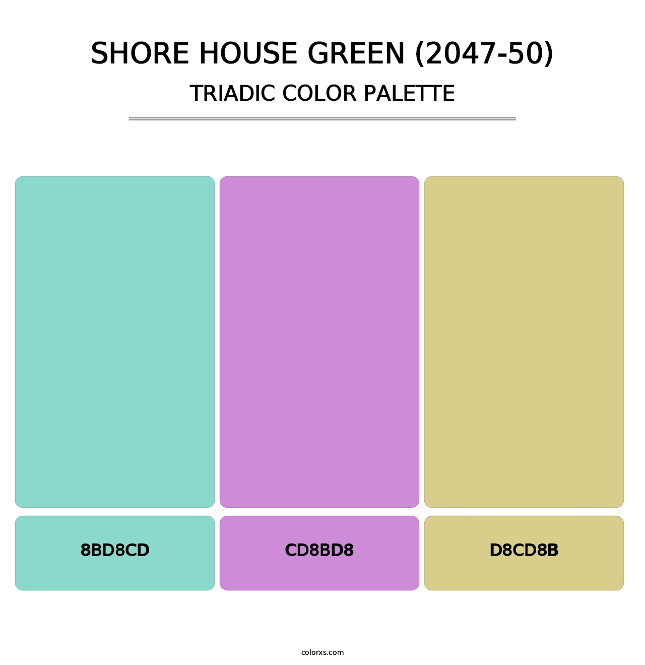 Shore House Green (2047-50) - Triadic Color Palette