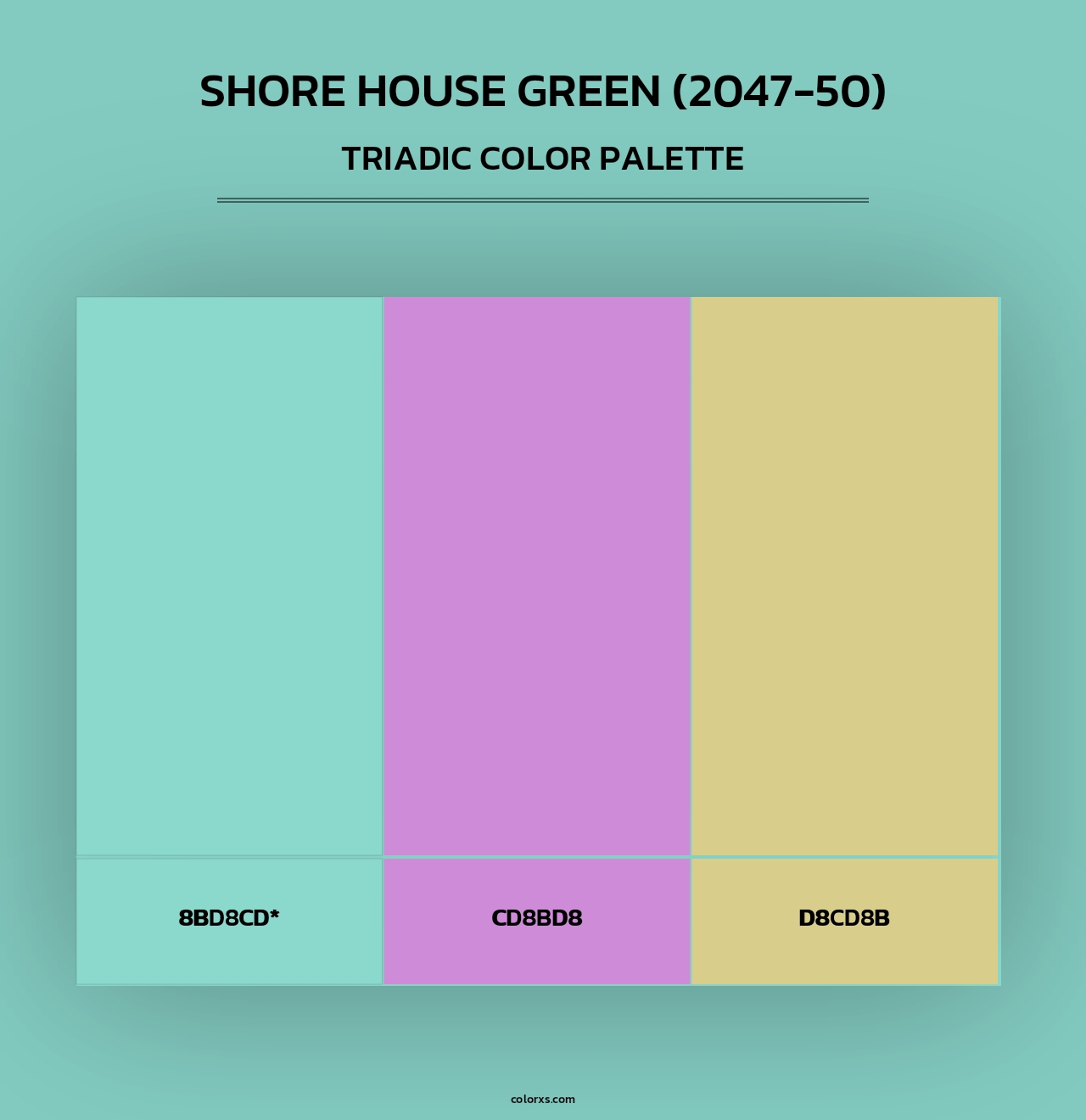 Shore House Green (2047-50) - Triadic Color Palette