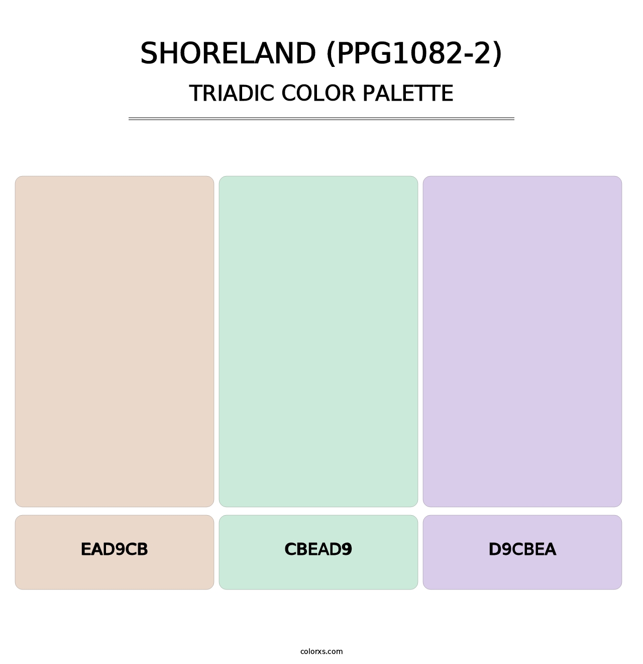 Shoreland (PPG1082-2) - Triadic Color Palette
