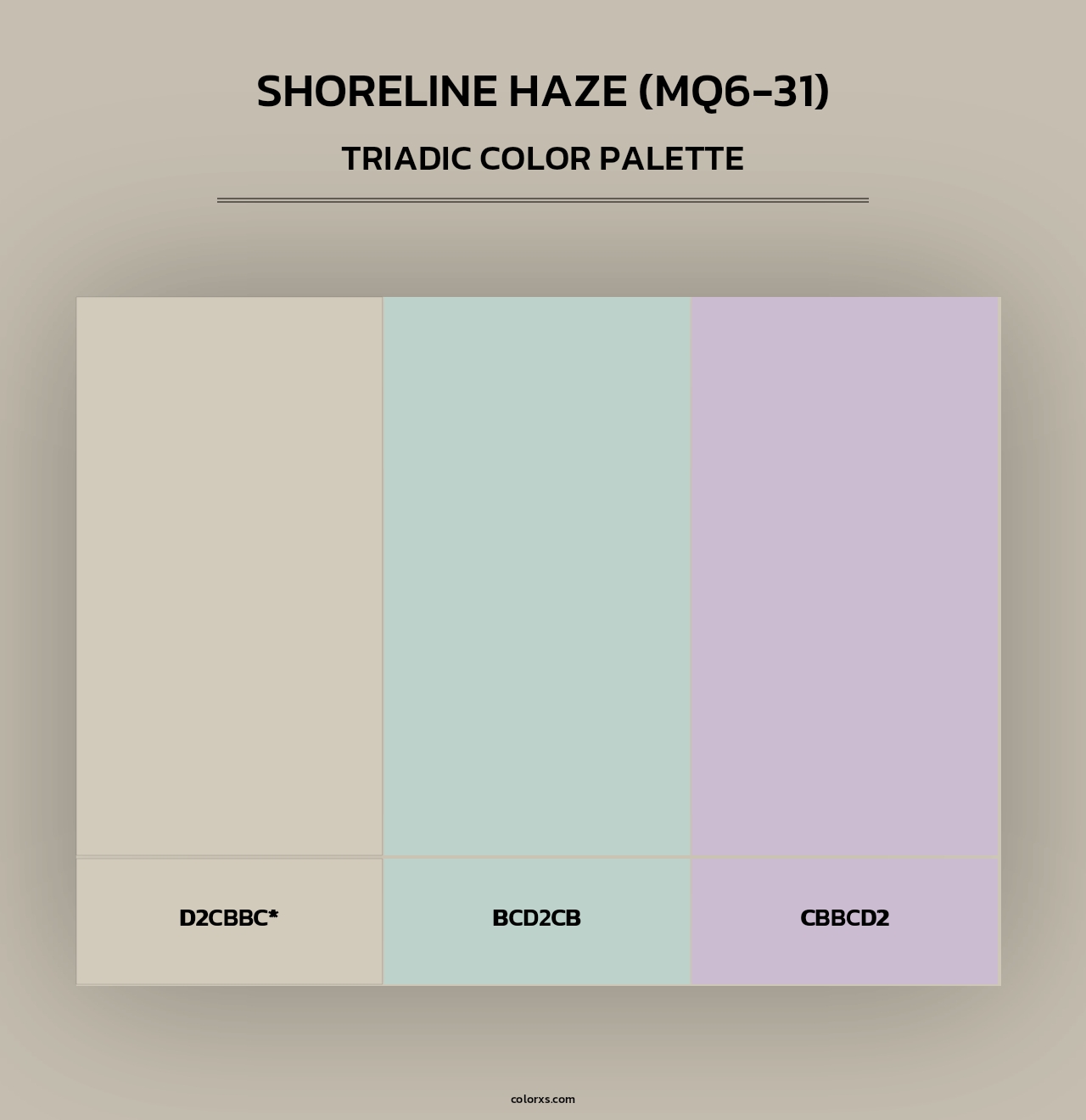 Shoreline Haze (MQ6-31) - Triadic Color Palette