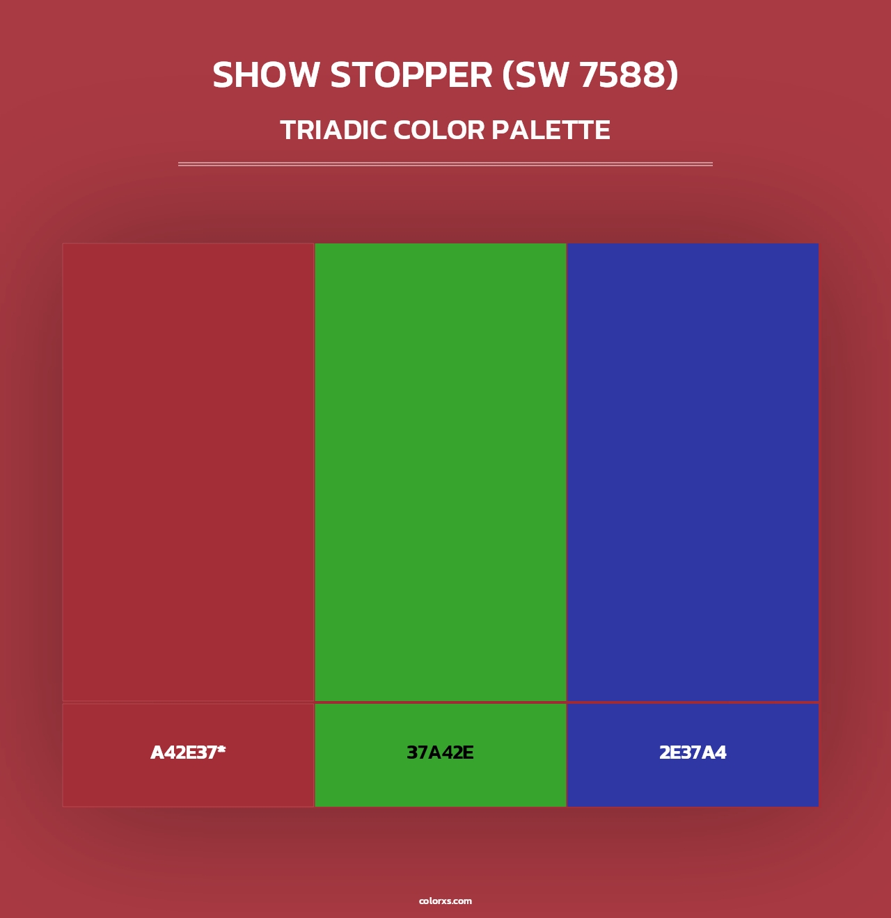 Show Stopper (SW 7588) - Triadic Color Palette
